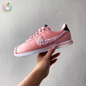 Pearled Nike Cortez - Valentine's Day Edition
